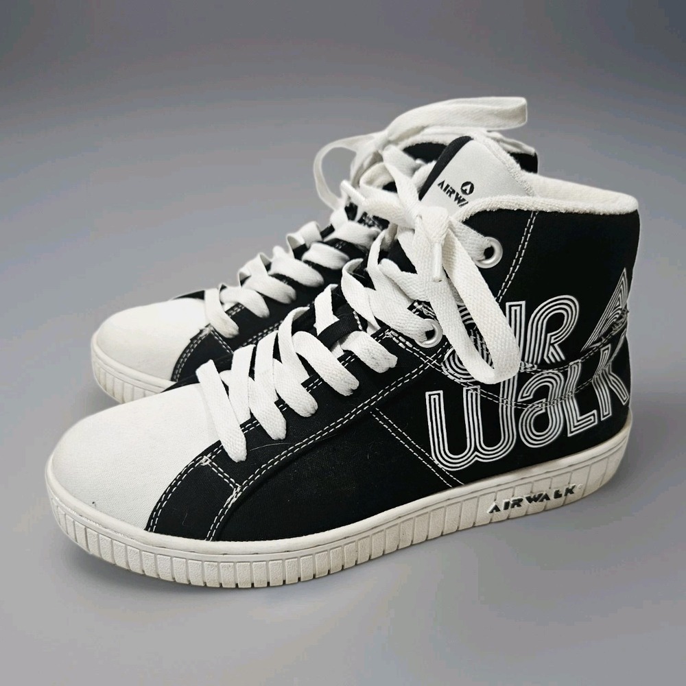 AIRWALK MASIKE4-SS Men's Black & White Hi-Top Sneakers Size 8.5